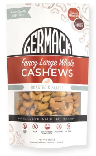 Germack Fancy Large Whole Cashews Roasted & Salted