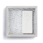 DemDACO All A Bloom Glossy White 6 x 6 Fir Wood and Ceramic Stoneware Wall Art Sign