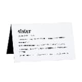 About Face Designs Defined Collection Classic Black & White Desk Sign , 4.5 " x 2.5