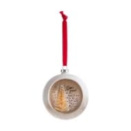 DEMDACO Dear Friend Glittered 4 inch Blown Glass Cloche Hanging Christmas Ornament