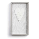 DEMDACO Let Love in Glossy White 15 x 8 Fir Wood and Ceramic Stoneware Wall Art Sign